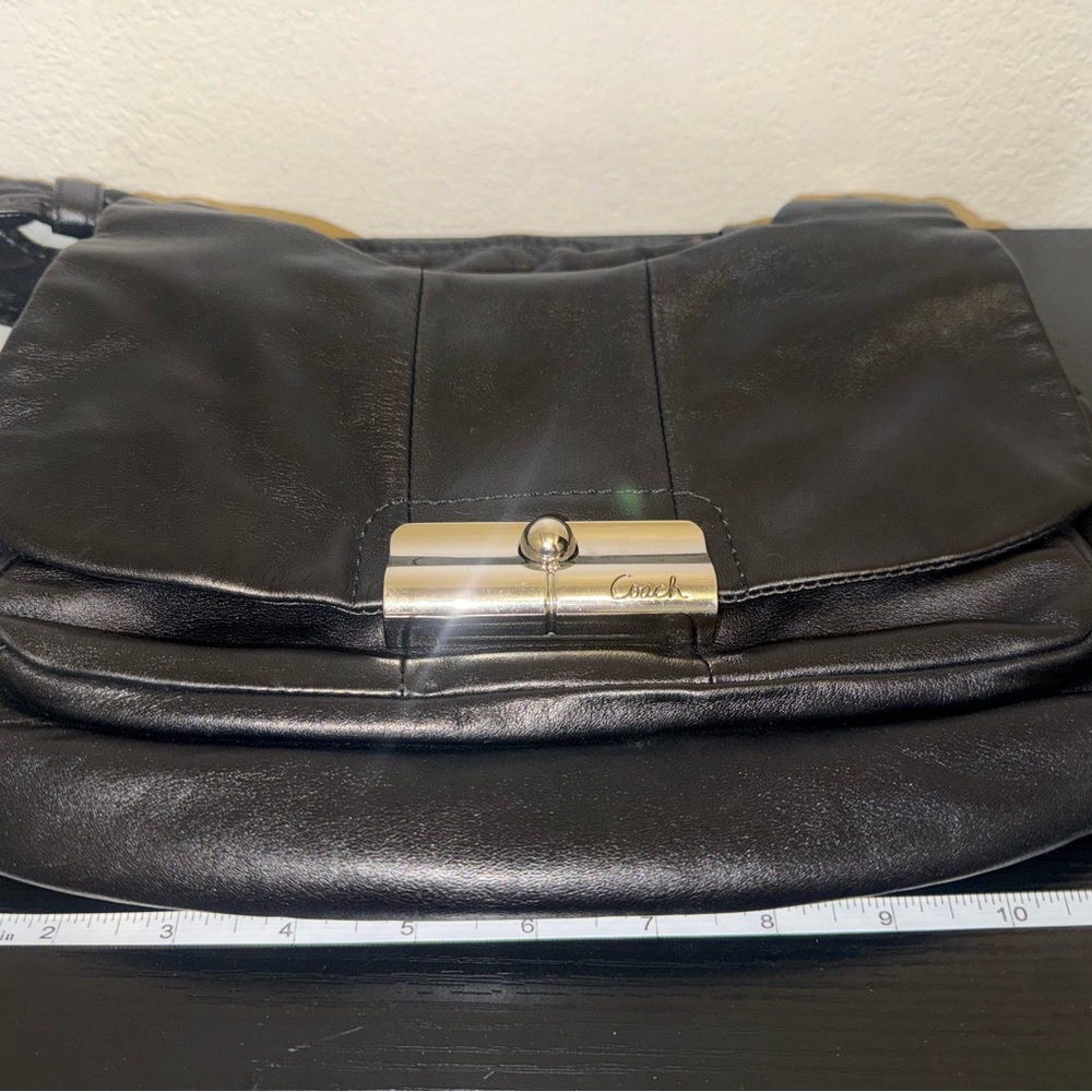 Coach Black Leather Shoulder Bag - Picture 10 of 12